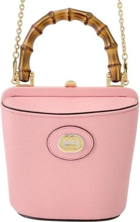 Gucci Pre-owned Gucci Mini Dollar Calfskin Bamboo Marina Bucket Bag Ladies 616436