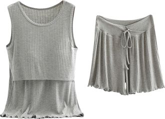 Generic Breastfeeding Dress 2 Pack Nursing Breastfeeding Gowns Postpartum Opening Summer Soft Lightweight Loose Fit Trendy Loungewear