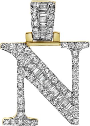 LuvMyJewelry N Initial Diamond Pendant 10K Yellow Gold - 0.8 Carats at Nordstrom