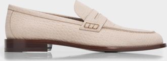 Manolo Blahnik Men & apos;s Perry Crocodile-Embossed Leather Loafers