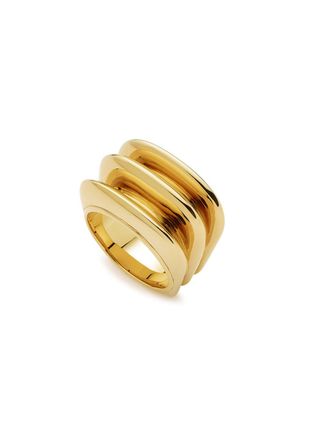 Missoma Hera Dome Triple Ridge 18kt Gold-plated Ring - N (UK N / US 6.75)