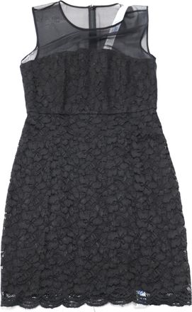 Diane Von Fürstenberg DVF Nisha dress in black lace with sleeveless illusion
