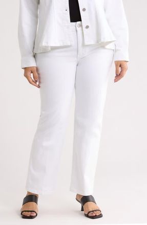 Liverpool L.A. Kennedy Straight Leg Jeans in Bright White at Nordstrom, Size 16W