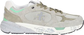 Premiata Gray Mase Iconic Side Design Leather Sneakers