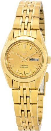Seiko 5 Automatic Gold Dial Ladies Watch SYMA38K1