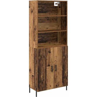 vidaXL Highboard Old Wood 69.5 x 32.5 x 180 cm Engineered Wood vidaXL