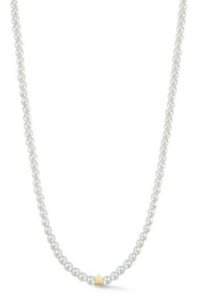 Sphera Milano Star Charm Cultured Pearl Necklace in Gold at Nordstrom Rack