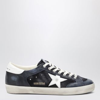 Golden Goose Super-Star Sneakers in Blau, Wei&szlig;, Leder und Wildleder