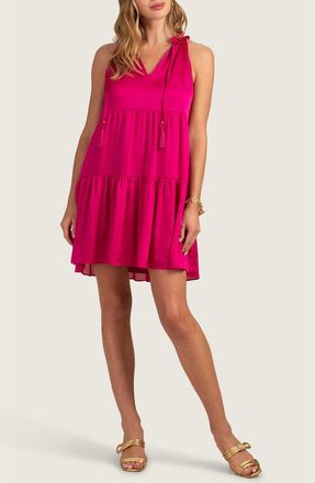 Trina Turk Embrace Sleeveless Tiered Shift Dress in Bougainvillea at Nordstrom Rack, Size X-Small