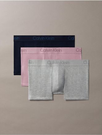 Calvin Klein Mens Ultra Soft Modal 3-Pack Trunk - Multi - XL