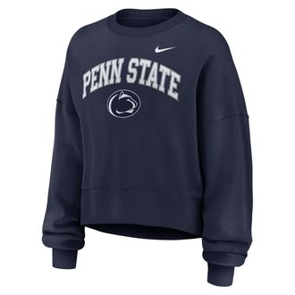 Nike Penn State Phoenix Arch Nike Womens College Pullover Crew in Blue | 01D741SPSN-Y48