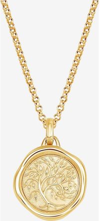 Dower & Hall Mens Tree of Life Talisman Necklace in Yellow Gold Vermeil at Nordstrom, Size 22