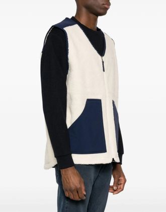 Polo Ralph Lauren Mens Hi-Pile Fleece Vest Jacket Beige Clothing > Coats &