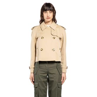 Burberry Cropped Gabardine Trench Jacket
