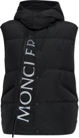 Moncler Aeclaire Gilet - Heren - Bodywarmers - Zwart - 3XL - Leer - Jassen