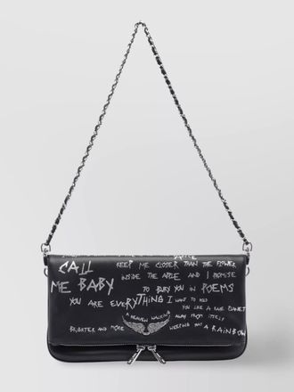 Zadig&Voltaire shoulder rock graffiti chain strap bag