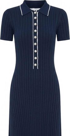 Anna Quan Womens Penelope Midi Dress In Sailor W/silence Trim