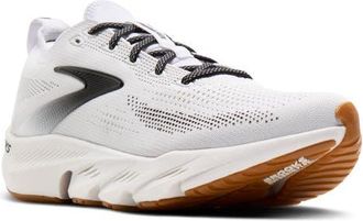 Brooks Glycerin Flex Running Sneaker in White/Black/Gum at Nordstrom, Size 11.5