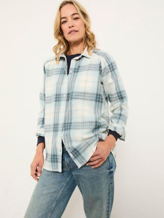 Fat Face FatFace Bessie Blue Petite Check Shirt