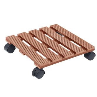 Berkfield Home Plant Trolleys 4 pcs Brown 30x30x7, 5 cm WPC