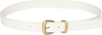 Calvin Klein Lederg&uuml;rtel CALVIN KLEIN G&uuml;rtel, Damen, Gr. 11,5, weiss (lily wei&szlig;), Rindsleder, unifarben, G&uuml;rtel Lederg&uuml;rtel, Regular fit, gr&ouml;ssenverstellbar
