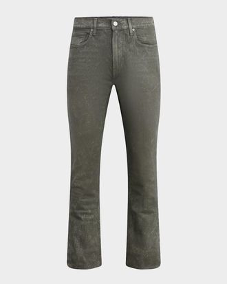 Hudson Men & apos;s Walker Kick Flare Jeans in Wax Olive