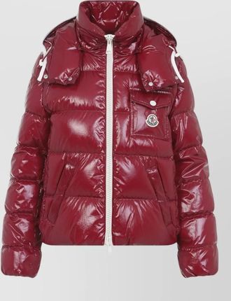 Moncler down hooded quilted parka coat