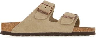 Birkenstock Arizona Soft Footbed Narrow Fit - Heren - Sandalen - Beige - 38 EU - Leer - Schoenen