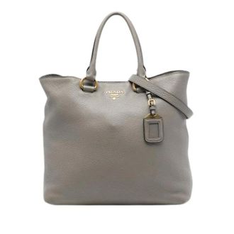 Prada Pre-owned Tote Bags, female, Gray, Size: ONE SIZE Pre-owned Satchel