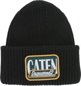 Dsquared2 Black Logo Beanie Cap
