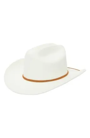 San Diego Hat Company Cattlemans Crease Cowboy Hat in Ivory at Nordstrom Rack