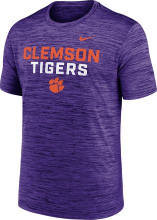 Nike Clemson Campus Center Stack Velocity Nike Mens Dri-FIT College T-Shirt in Purple | NKPQ52MCLN-907
