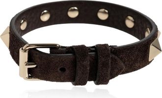 Valentino Garavani Rockstud Armband - Dames - Armbanden - Bruin - ONE Size - Leer - Accessoires