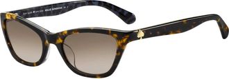Kate Spade New York Johneta/S Zonnebril in Havana/Bruin Verduisterd - Dames - Zonnebrillen - Bruin - 55 MM - Accessoires