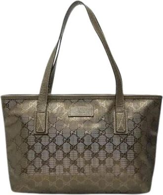 Gucci Pre-owned Tote Bags, female, Brown, Size: ONE SIZE Pre-owned Vintage Tote Bag
