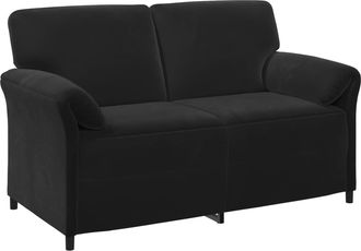 vidaXL Sof&aacute; De 2 Plazas Negro 158 X 83 X 95 Cm Terciopelo Vidaxl