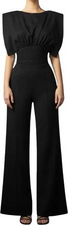 Andres Otalora Lienzo Abierto Cotton Jumpsuit In Black