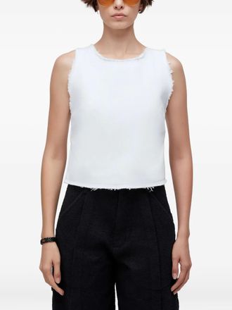 Osklen Tanktop met gekruiste bandjes en franje - Wit