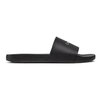 Calvin Klein Schoenen, Heren, Zwart, 42 EU, Zwarte Polyurethaan Pantoffels Comfort Stijl