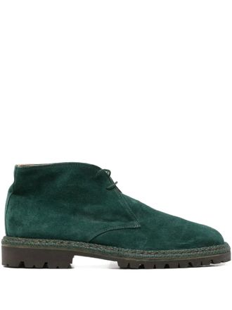 Romeo Gigli 1990s suede derby shoes - women - Calf Leather/Suede/Rubber - 37 - Green