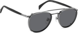 Eyewear by David Beckham Authentieke Clip-On Bril met Topkwaliteit - unisex - Zonnebrillen - Grijs - 52 MM - Accessoires