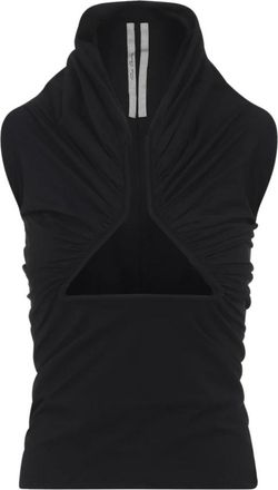 Rick Owens Stretch Jersey Top - Dames - Tops zonder mouwen - Zwart - M - Nylon - Tops