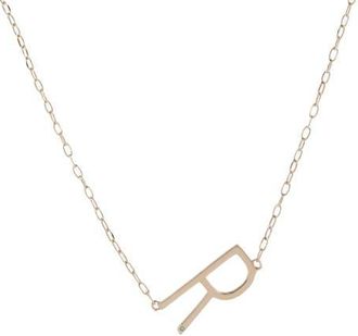 Alex and Ani Gold Elongated Initial Pendant Necklace in Gold - R at Nordstrom