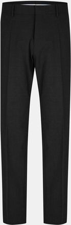 HUGO BOSS Mens Solid Patterned Straight Chinos in Dark Grey - Size X-Small