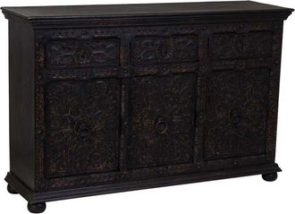 Wanderlust Deco Wanderlust Deco - Aparador De Madera Artesanal 3 Cajones Y 3 Puertas 147x45x96h Cm