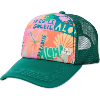 Billabong Coastal Trucker Baseball Cap in Deep Lagoon Multi at Nordstrom