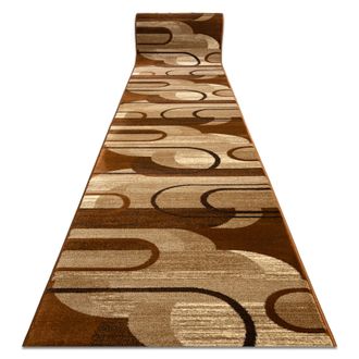 RugsX Passatoia Royal He405 Geometrico Marrone / Crema 100cm Brown 100x970 Cm