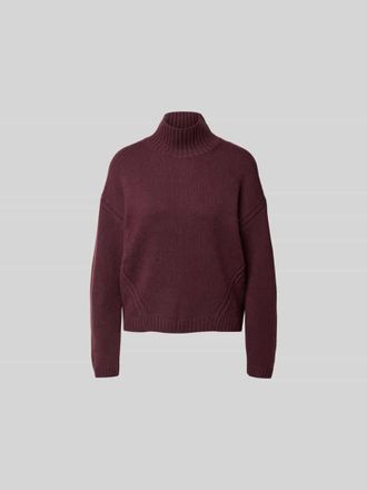 Joseph Joseph Kaschmirpullover mit Stehkragen in Bordeaux, Gr&ouml;&szlig;e S
