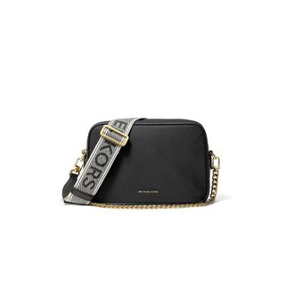 Michael Kors Cross Body Bags, female, Black, Size: ONE SIZE Bryant Medium Double Zip Chain Camera Crossbody