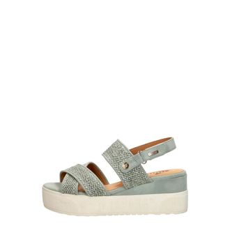 Mustang Sandalen Plat - Dames - Sleehakken - Groen - 37 EU - Schoenen